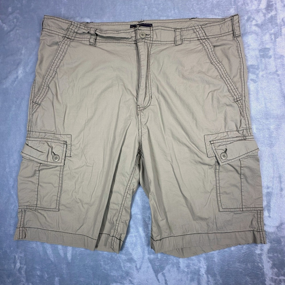 Wear First Cargo Shorts Mens 38 Khaki Ripstop Stretch Multi-Pocket Utility Short